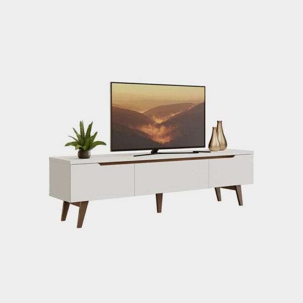 MADESA TV Stand with 2 Doors 1 Drawer, for TVs up to 75 Inches and Wooden