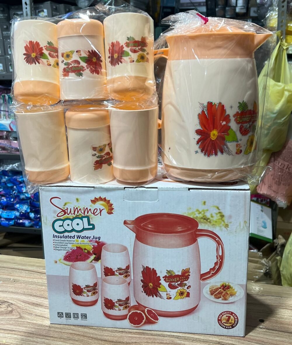 Six Glasses and One Jug Set - Image 2