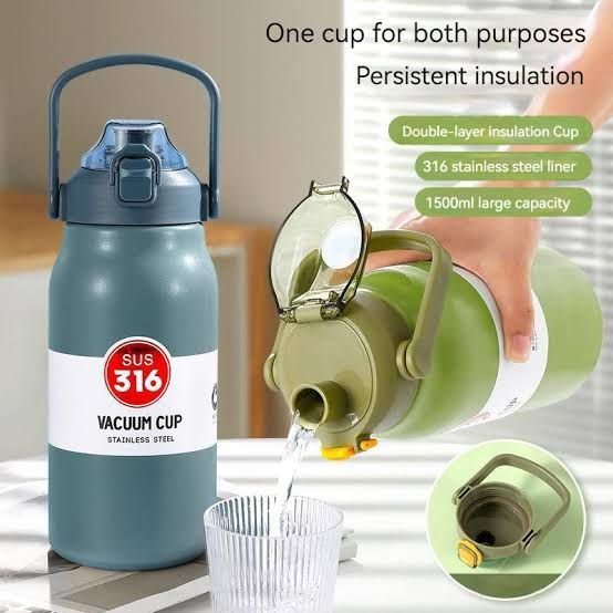 1000ML Large Capacity Sports Vacuum Flask Thermos Bottle