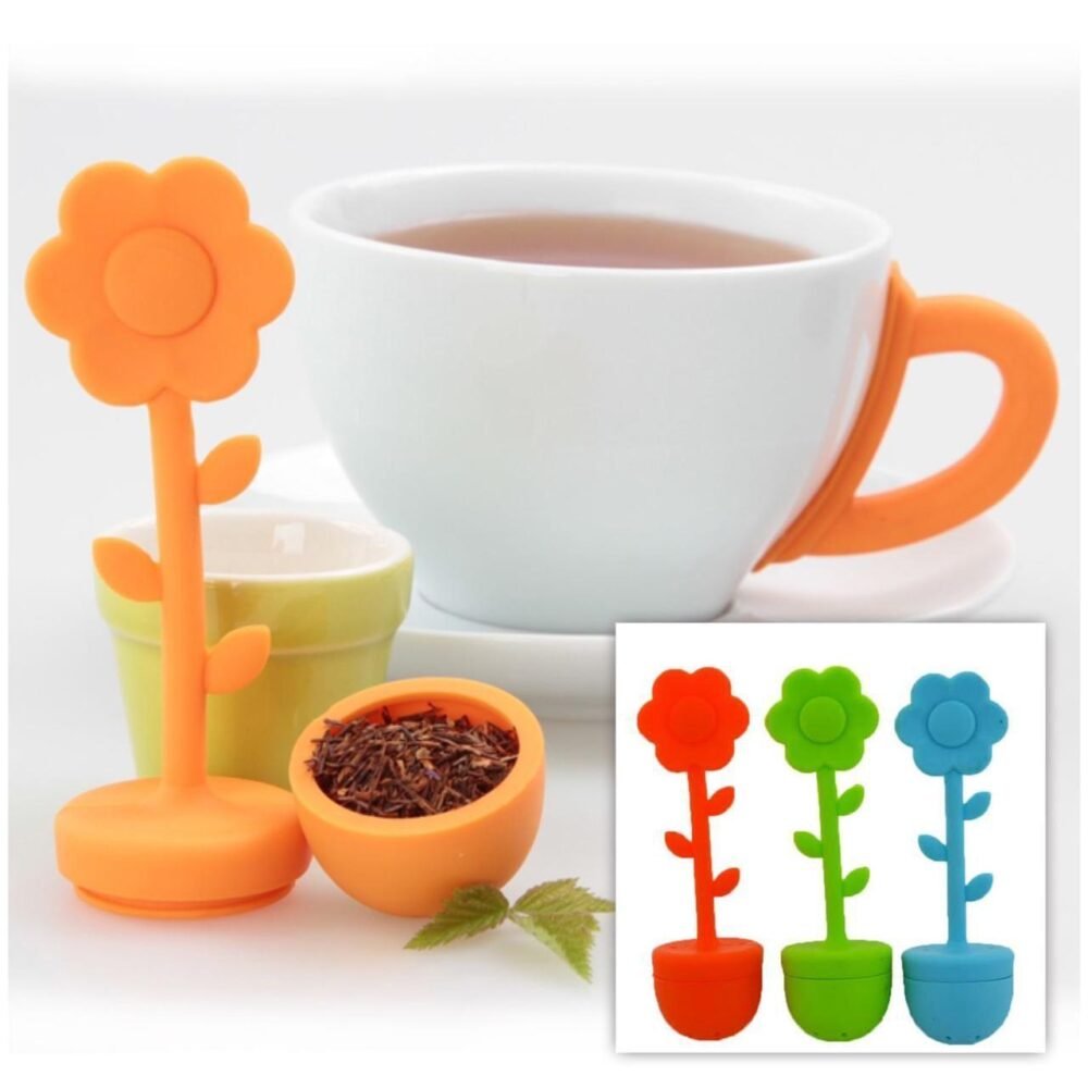 Silicone Tea Infuser Leaf and Flower both Shapes - Image 5