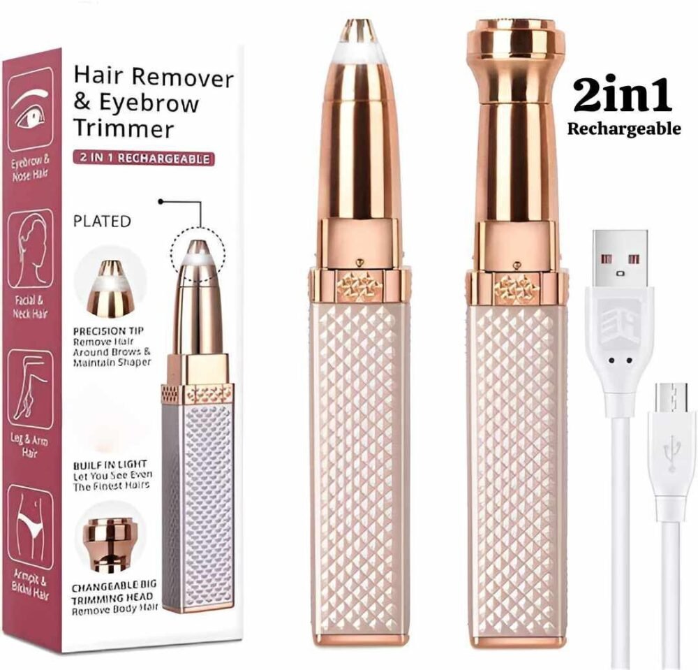 2in1 Square Body Rechargeable Uper-Lips and EyeBrows Hair Trimmer