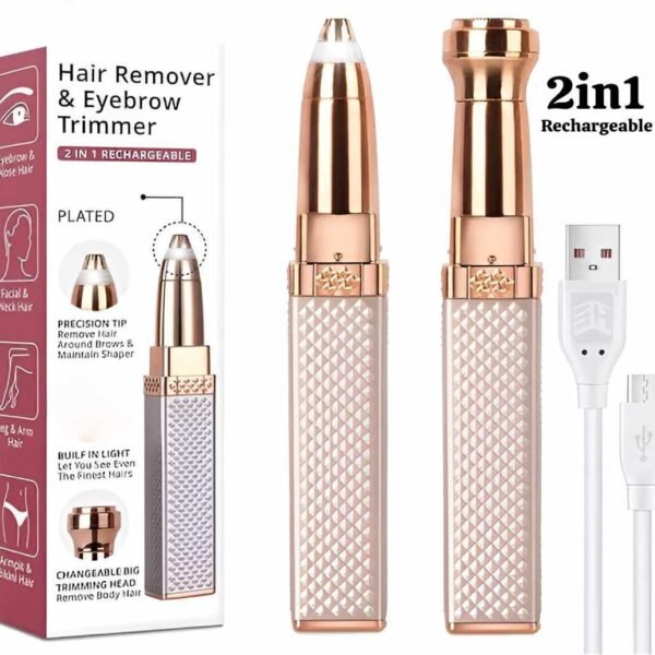 2in1 Square Body Rechargeable Uper-Lips and EyeBrows Hair Trimmer