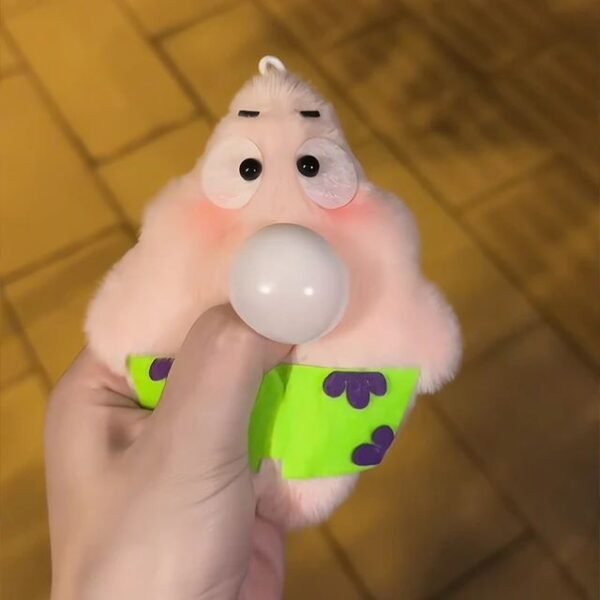 Cute Patrick Bubbles Plush Push Toy