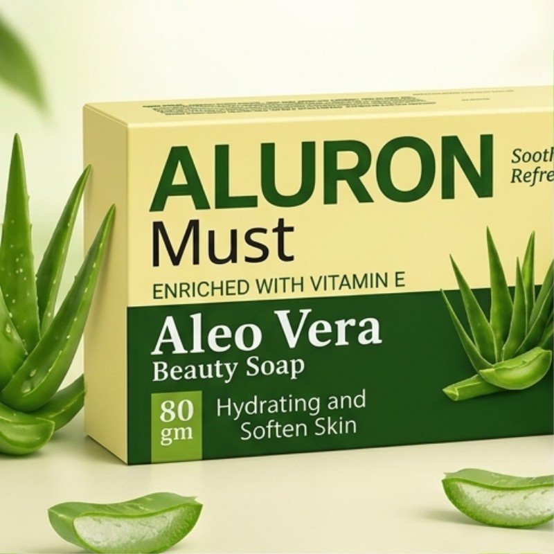 Aluron Must Aloe Vera Beauty Soap 80g – Vitamin E Enriched Hydrating Soap | Care & Glow - image 7