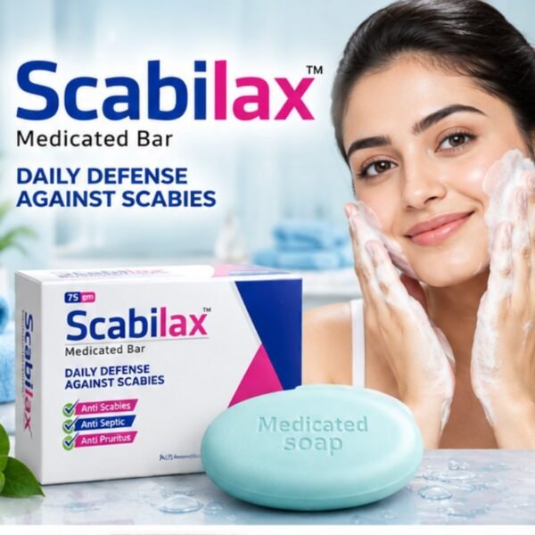 Scabilax Medicated Bar 75g – Anti-Scabies, Antiseptic & Anti-Pruritus Soap | Care & Glow