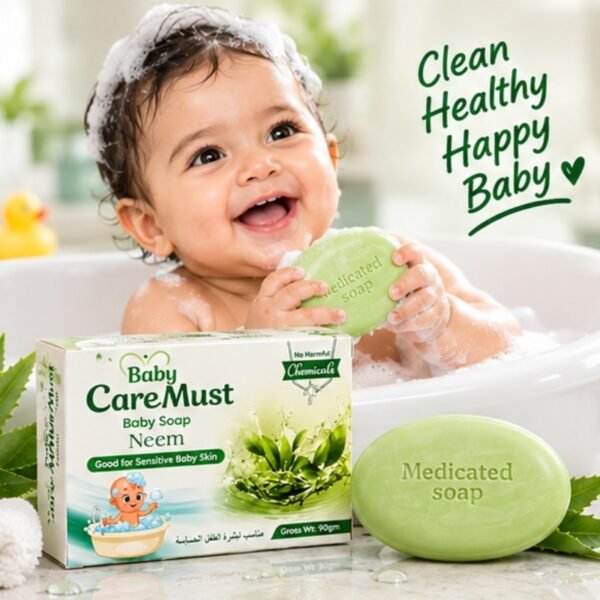Baby CareMust Neem Baby Soap 90g – Gentle Baby Soap for Sensitive Skin | Care & Glow - image 2